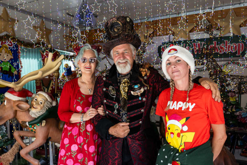 From left to right: Yvonne Yates, Carl Yates and Odette Rose.