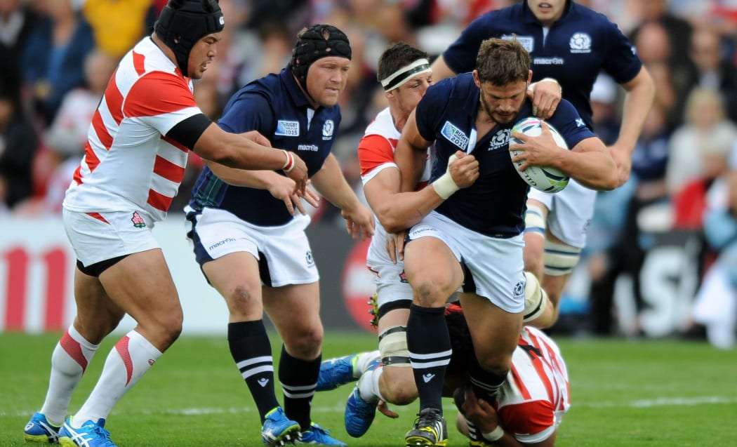 Scotland forward Ross Ford in action RWC2015