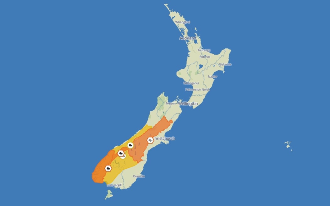 MetService has announced a raft of weather warnings overnight and into Sunday morning.