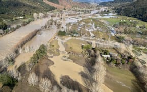 The Motueka River following the two recent flooding events.