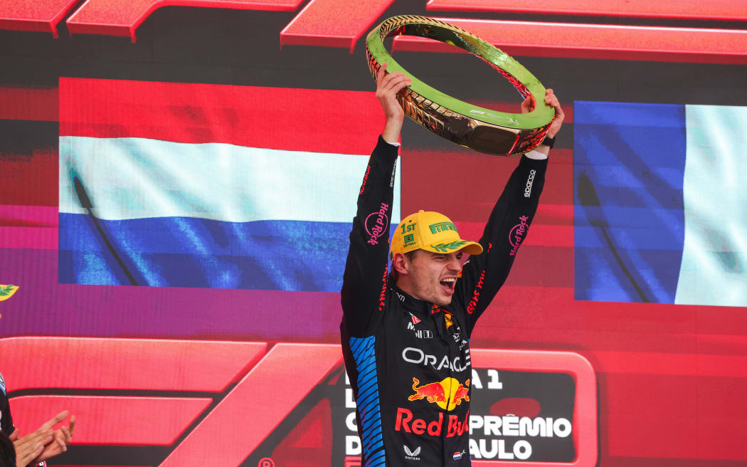Max Verstappen, winner of the 2024 Brazil Grand Prix at the Interlagos Circuit, in Sao Paulo, Brazil.