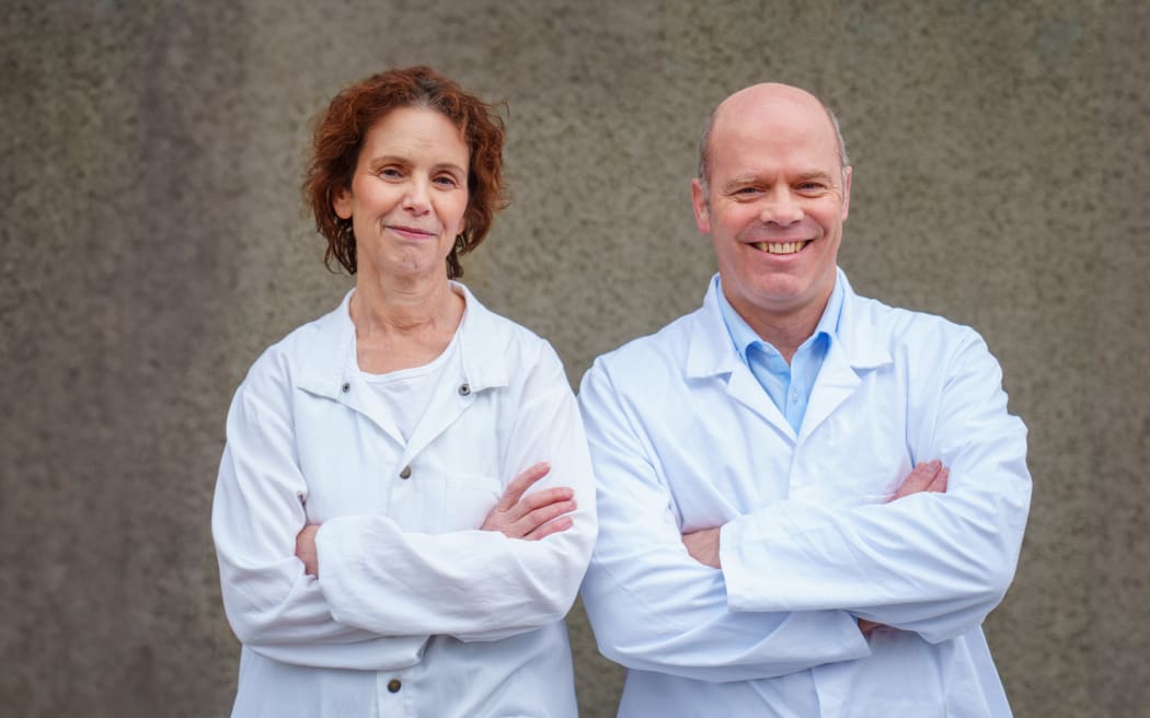 Tertiary Extracts Ōtautahi's head of research and development Dr Alisa Roddick Lanzilotta and chief scientist officer Dr Rob Kelly are behind the process to extract valuable proteins from sheepskin to create a collagen powder.