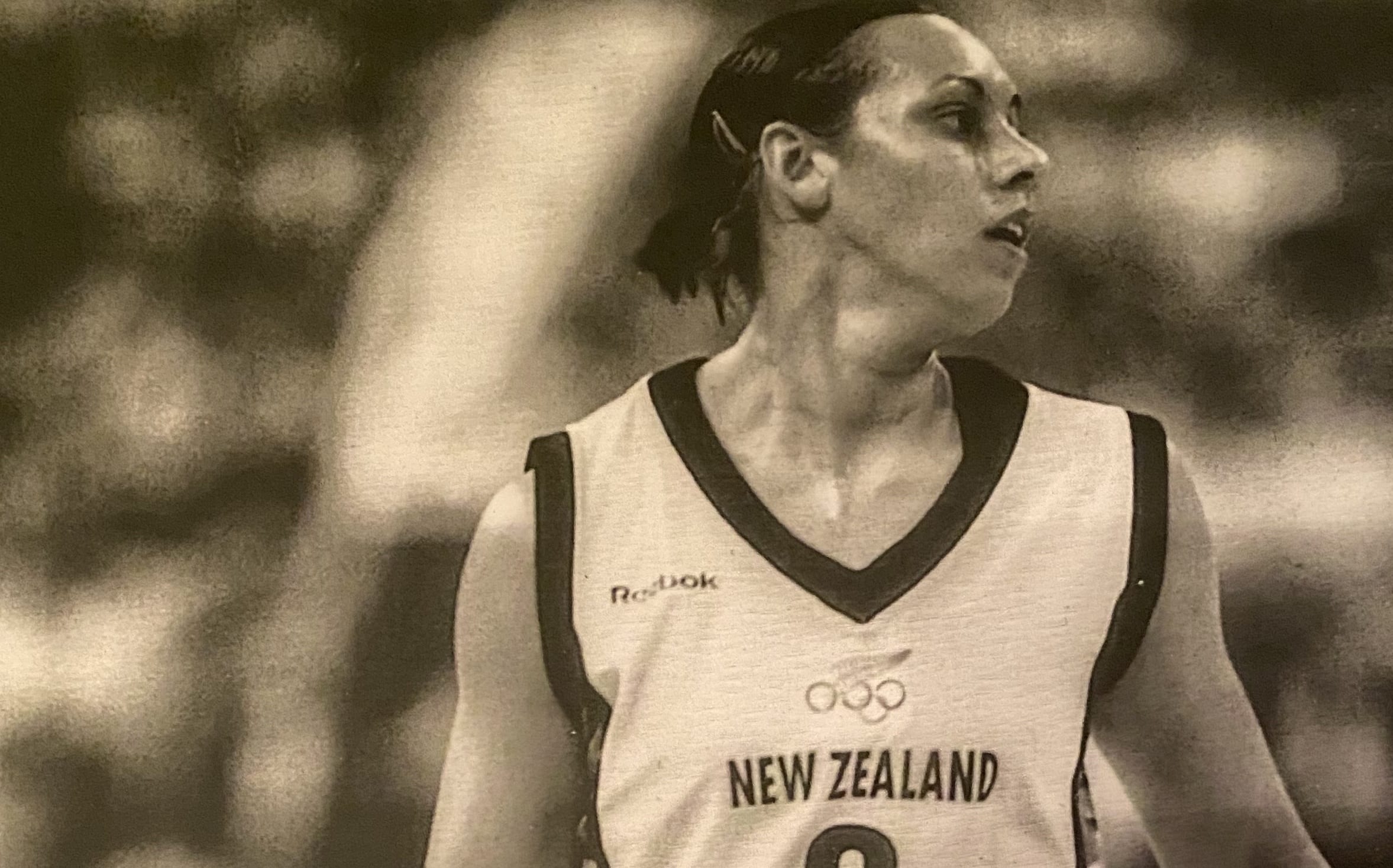 Megan competing in the Sydney 2000 games, photographed for a newspaper article.