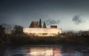Concept for New Performing Arts Centre in Hamilton (Charcoal Blue)