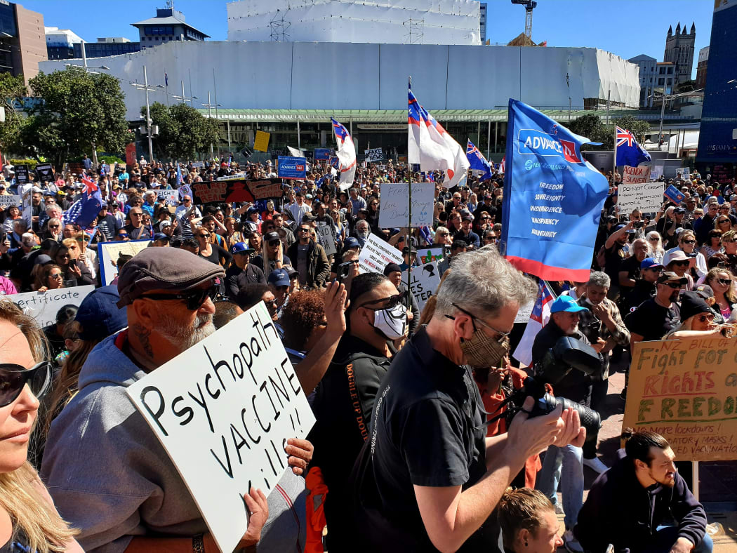 About a few thousand people were out for Advance Party's demonstration against the government's Covid-19 restrictions and lockdowns on 12 September, 2020.