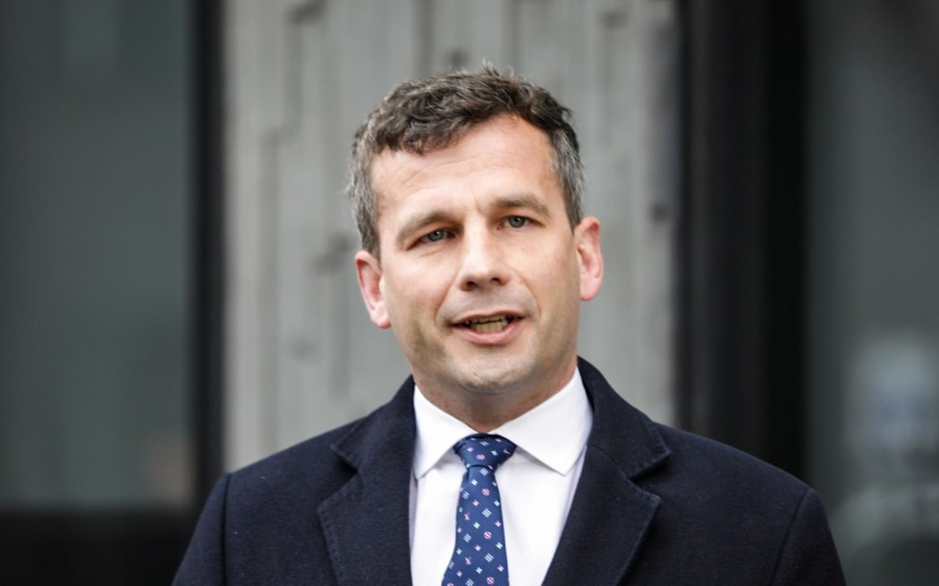 ACT Party leader David Seymour outside the Canterbury Employers' Chamber of Commerce on 29 September 2023.