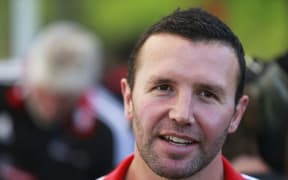 Former All Black now Crusaders assistant coach Aaron Mauger.