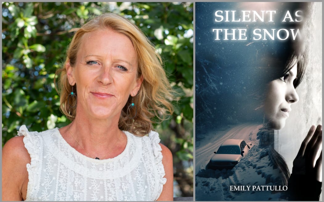 Image of Emily Pattullo and the cover of her book, Silent as the Snow.