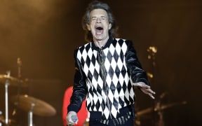 Mick Jagger of the Rolling Stones performs as they resume their "No Filter Tour" North American Tour at the Soldier Field on June 21, 2019 in Chicago.