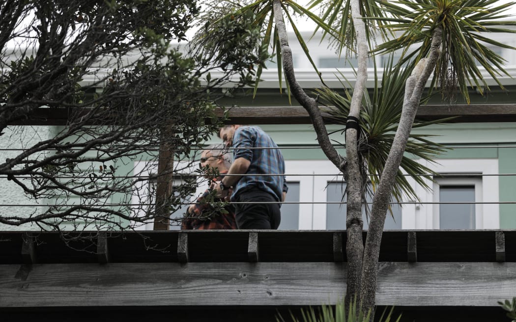 Police at a house in the Wellington suburb of Roseneath after two people were found dead.