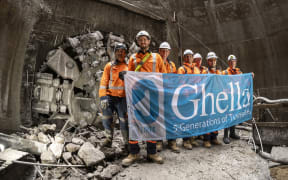 Ghella tunnelers celebrate reaching halfway stage of building Watercare’s 16.2km Central Interceptor tunnel in 2023.