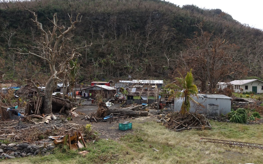 William’s Bay, Erromango Island. The village had been without telecommunications or any relief for two weeks when we arrived here on Wednesday the 25th of March. When we returned on Friday their supplies had arrived.