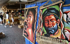 Visitors at a popular tourist market in the Brazilian city of Belém', on 7 August, 2023, ahead of the Amazon Summit.