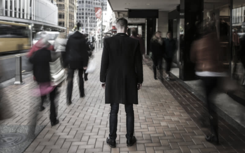 28072016 Photo: Rebekah Parsons-King. Stock image illustrating loneliness, depression, isloation in men, for Insight.