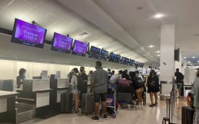 Passengers head off to the Cook islands after the travel bubble reopened.