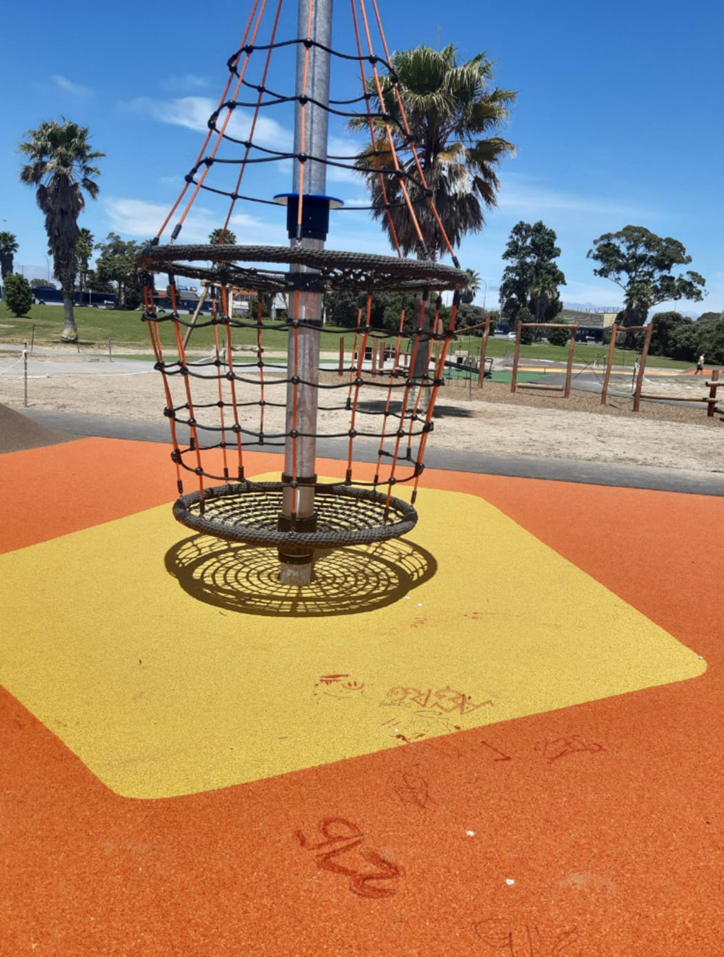 Vandalism at David Lange Park Playground in Māngere.