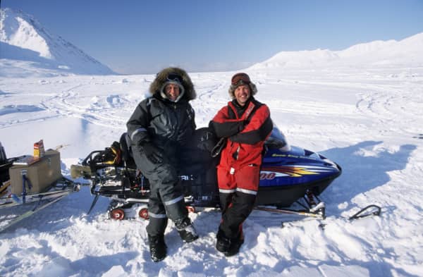 Sir David Attenborough and Doug Allan