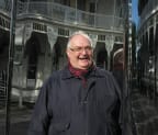 Photo oif Vivian Hutchinson at the Len Lye Centre in New Plymouth