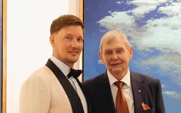 John Farnham attends the wedding of his son, Rob.