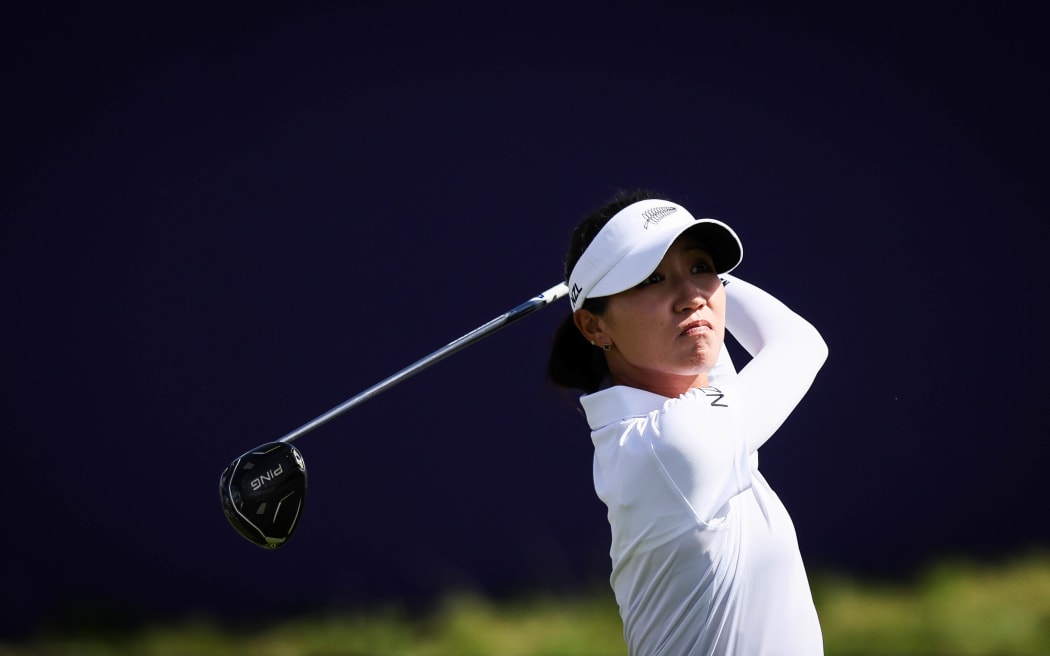 Lydia Ko in action at the Paris Olympics.