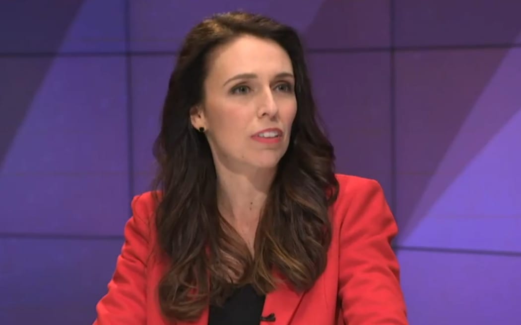 Jacinda Ardern in the second TVNZ debate.