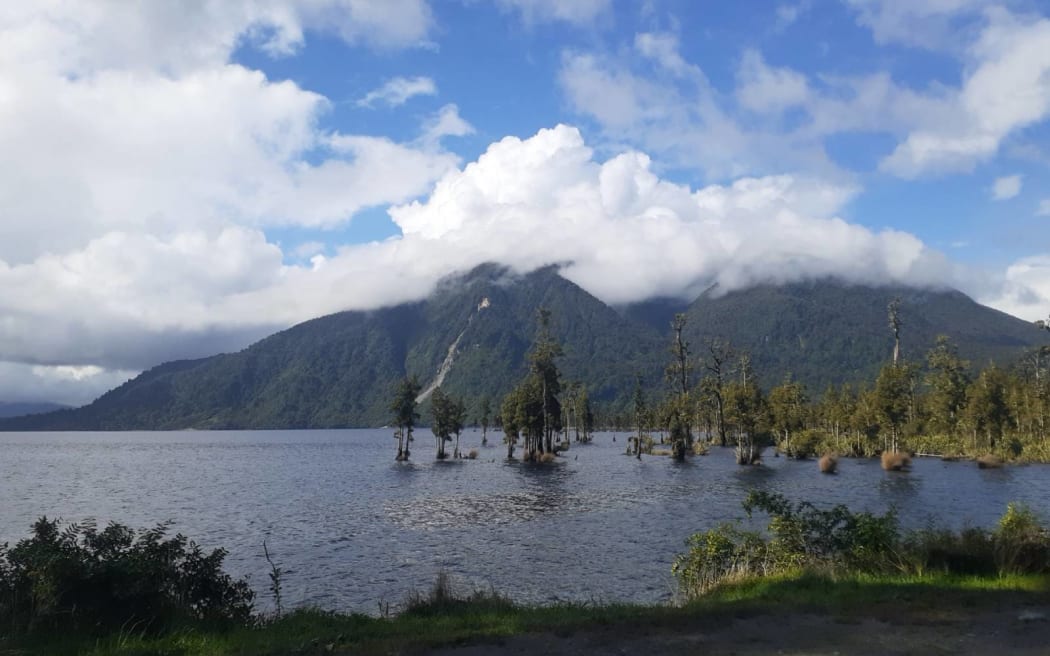 Mt Te Kinga,with Lake Brunner in the foreground.