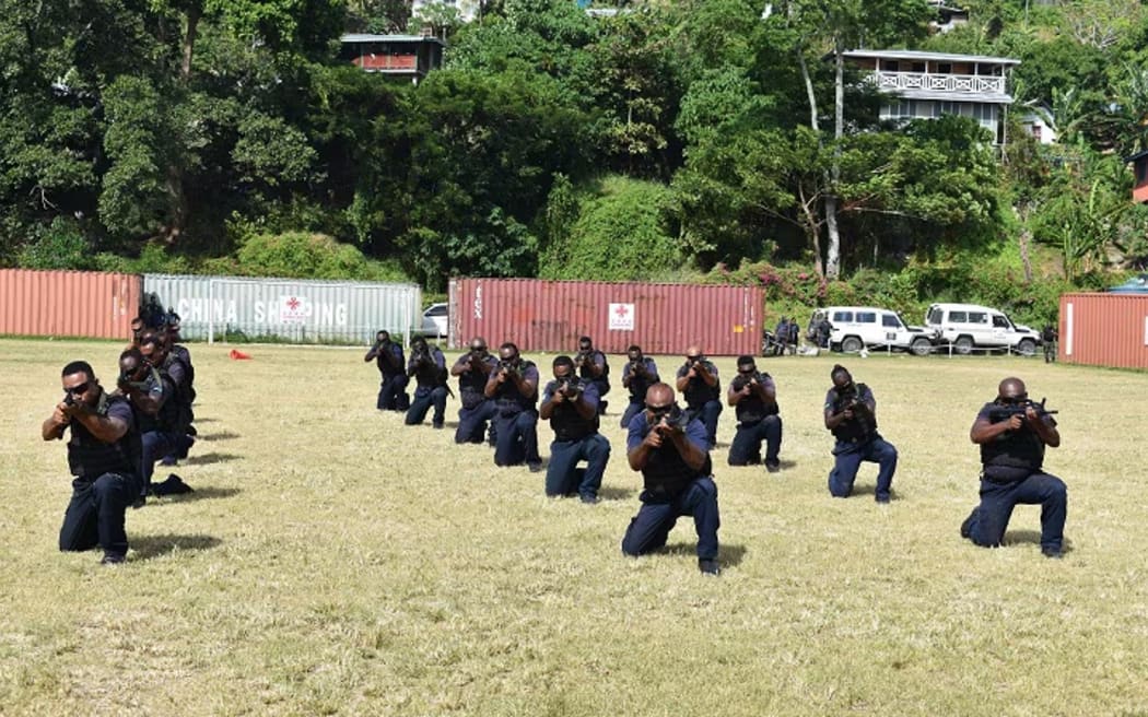 China has also donated police equipment and helped train police forces in the Solomon Islands. (Supplied: Solomon Islands government)