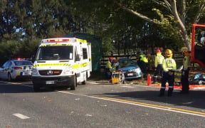 A woman was airlifted from the scene of the crash near Matamata.