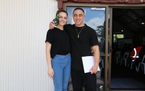 Nicole Duncan and Dekota Simpson are happy to have graduated from the Fletcher Building Connect programme.