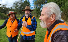 Whaitaima TeWhare, Jeffrey Addison and Perry Fletcher are the Taupō Moana Record-Keepers, locating and monitoring culturally important sites in the region.
