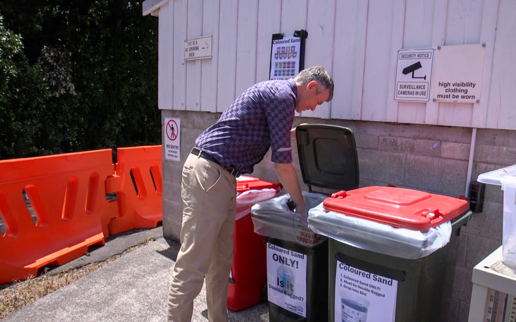 Adrian Blake - father - disposing of asbestos sand at asbestos sand disposal spot - Auckland Central 20 November 2025