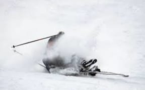 skier falling