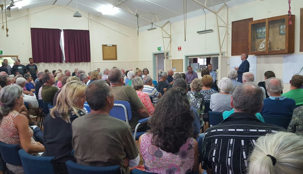 More than 200 people packed into the tiny Tomarata Hall near Mangawhai to hear about the proposed plans.