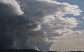 Storm clouds rolling into Wellington on 12 August, 2024.