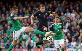 Chris Wood in action against Northern Ireland.