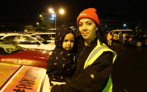 Park-up for Otara organiser Cat Ruka with her daughter