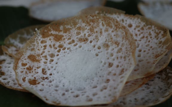 Appam is a rice pancake – a favourite within the Malayali community.