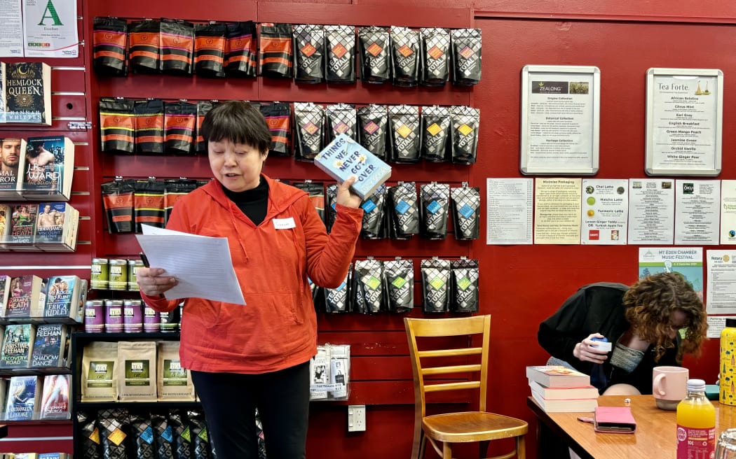 Frances Loo runs a romance book club at Chapter, a romance book and tea shop in Auckland.