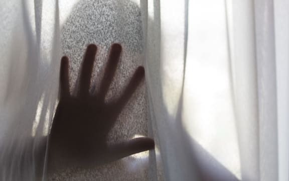 Domestic and Family Violence. Little Girl in Fear of Domestic Abuse.