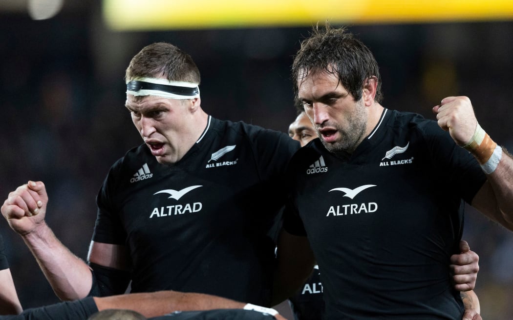 All Blacks locks Brodie Retallick and Sam Whitelock.