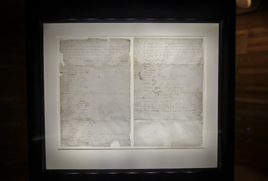 Declaration of Independence of the United Tribes of New Zealand. He Tohu, a new permanent exhibition of three iconic constitutional documents that shape Aotearoa New Zealand. Treaty of Waitangi, Declaration of Independence and Women's Suffrage Petition.