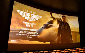 ATLANTA, GEORGIA - MAY 03: A view of the screen at CultureCon Special screening of "Top Gun: Maverick" at Regal Atlantic Station on May 03, 2022 in Atlanta, Georgia.   Paras Griffin/Getty Images for Paramount Pictures/AFP (Photo by Paras Griffin / GETTY IMAGES NORTH AMERICA / Getty Images via AFP)