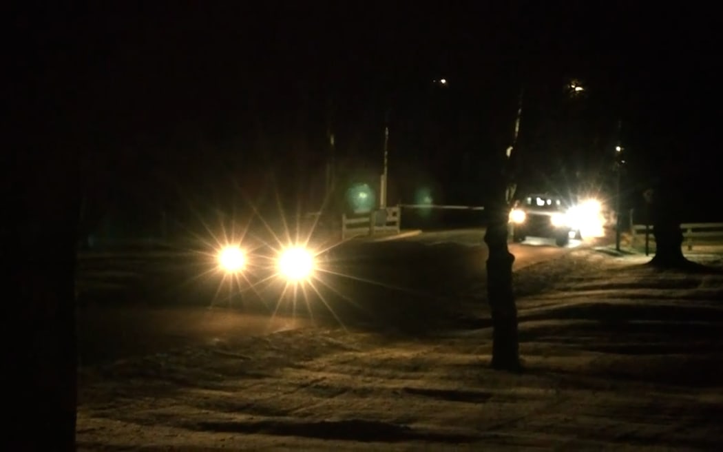 Cars leave the prison around dawn, about the time Mark Lundy left