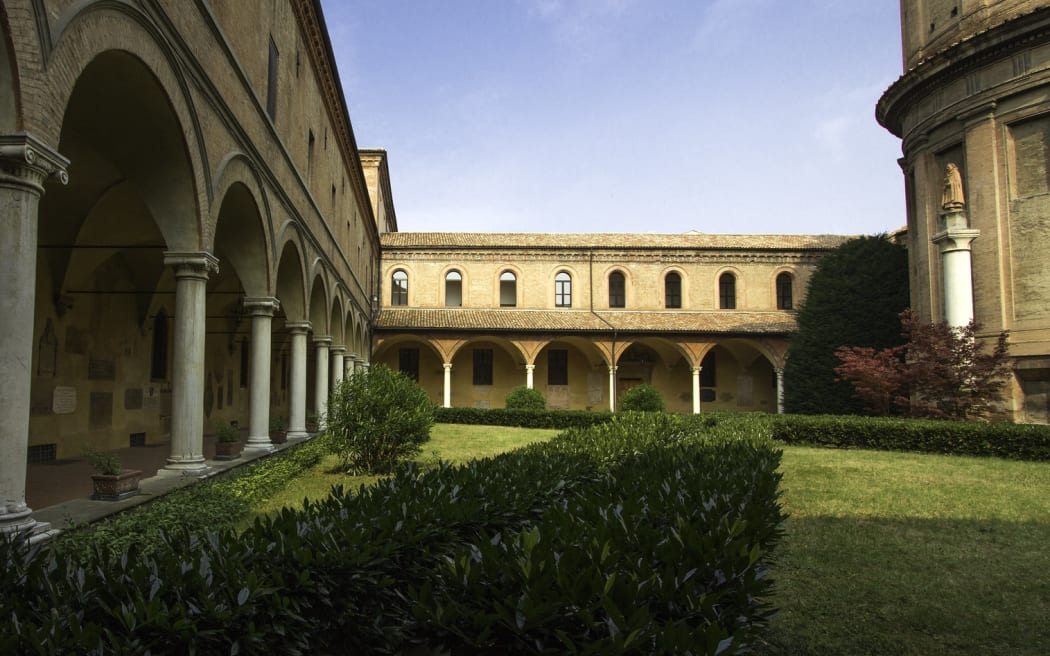 View from the cloister of the Dominican priory in Bologna