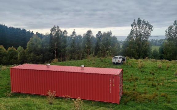 A 40-foot container on high ground in Waimārama will house essentials to get the community through a disaster.