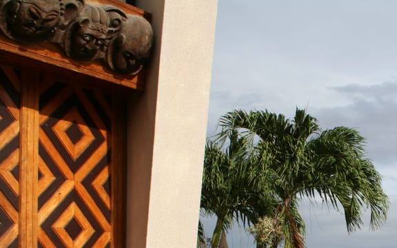 Papua New Guinea parliament facade.