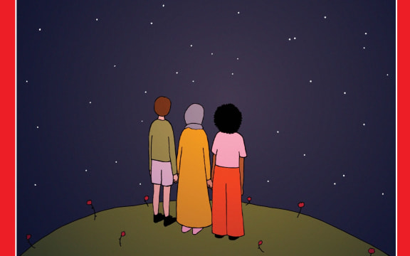 The cover of Time Magazine by New Zealand artist Ruby Jones