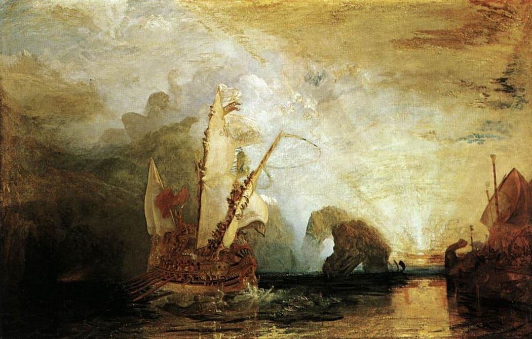 Ulysses deriding Polyphemus