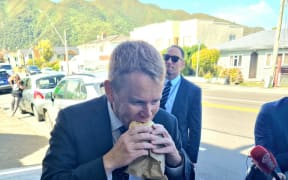 Prime Minister Chris Hipkins shifts from the bread-and-butter issues to a cheeky steak and cheese.