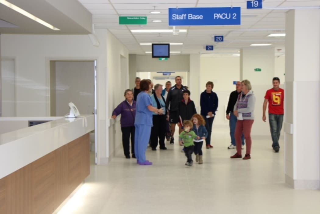 Some of those viewing the wards on the open day at Taranaki Base Hospital.